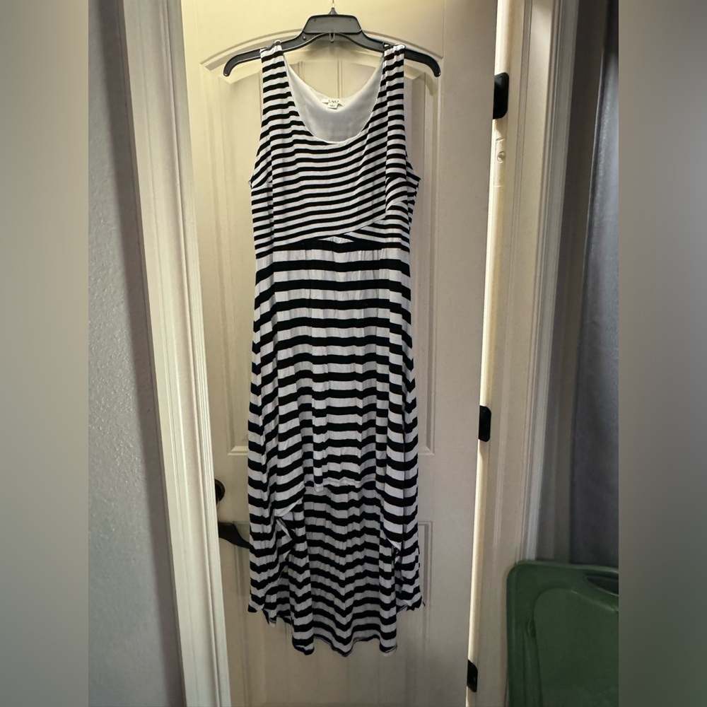 Black and White Hi-Low Dress Large